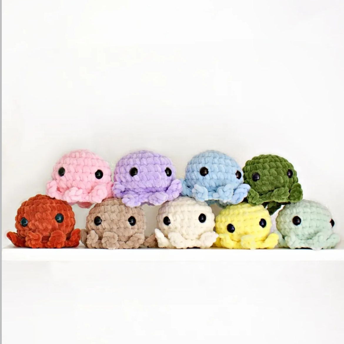 Beginner Mini Crochet Octopus Pattern — Step-by-Step Photos, Clear Instructions, Finish in 2 Hours