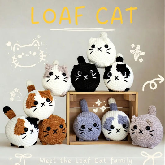 Loaf Cat Crochet Pattern — Beginner Friendly, Finish in 3 Hours